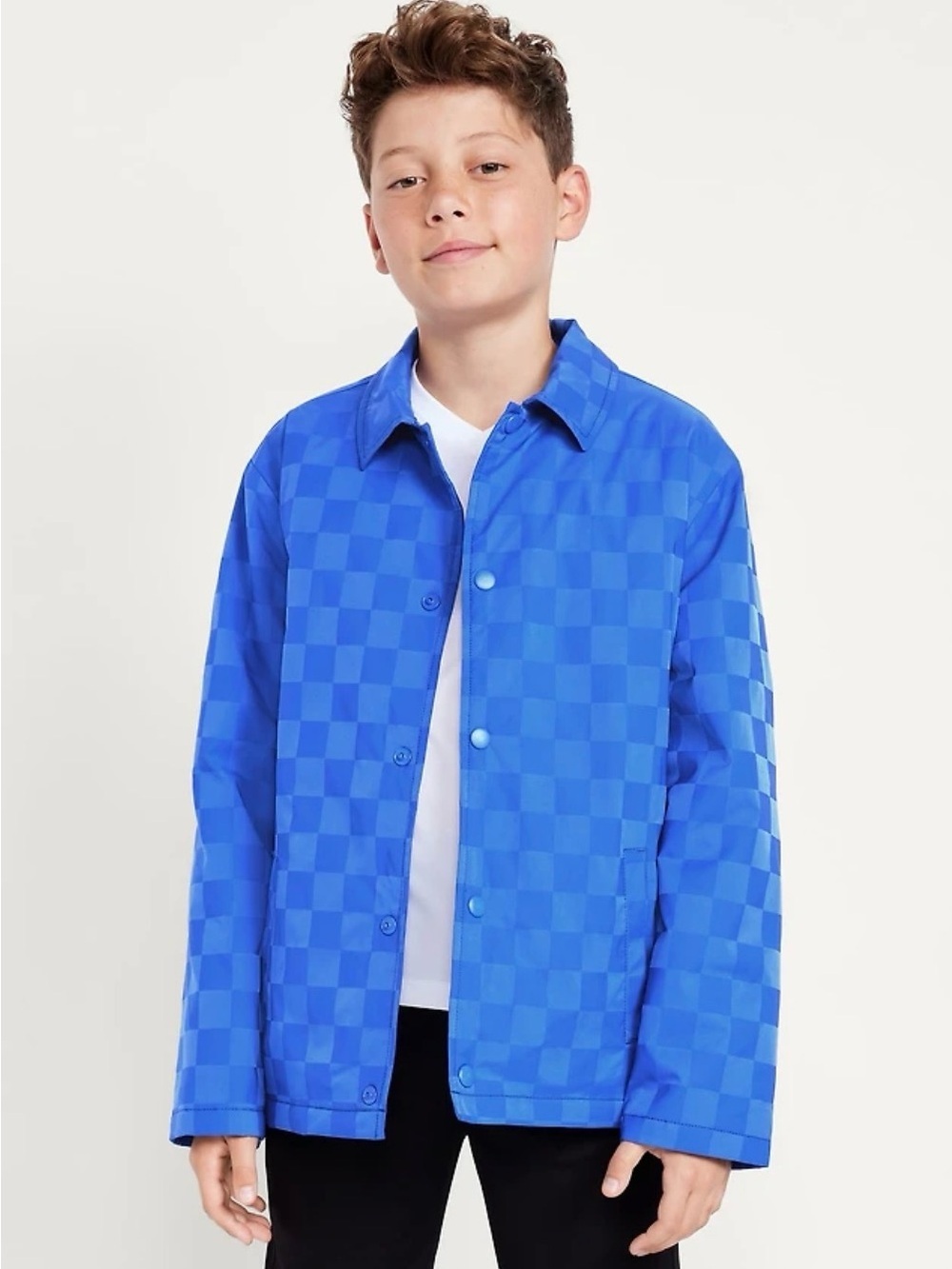 BNWT Old Navy kid’s Blue Button-Front Soccer Jacket size XS
